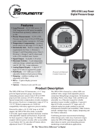 Thumbnail of document Data Sheet - DPG-6700 VDC Powered Digital Pressure Gauge